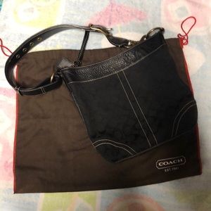 Coach black messenger bag